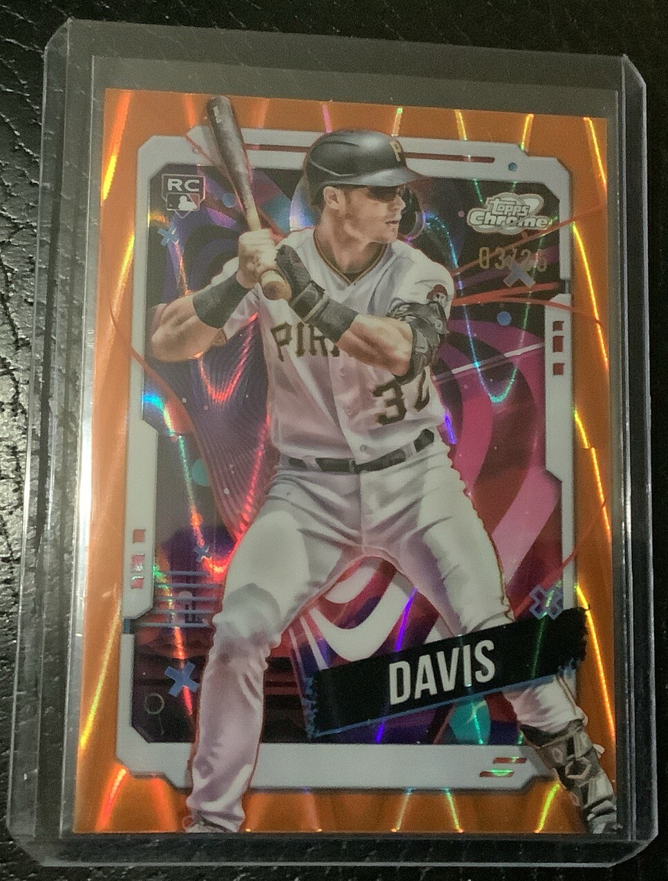 2024 Topps Cosmic Chrome Henry Davis ORANGE GALACTIC /25 Rookie #100 Pirates