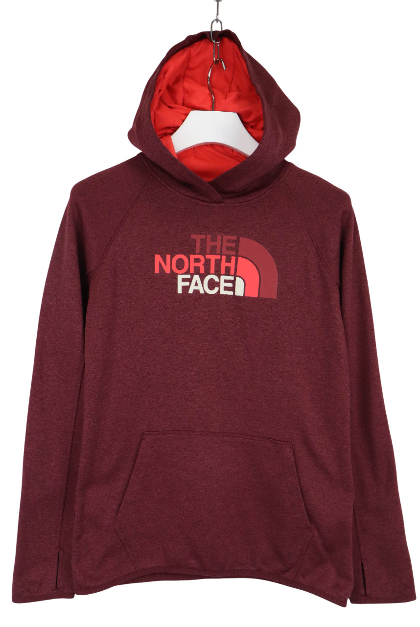 Sudadera The North Face Para Mujer MEDIANA Burdeos Con Logo Y Bolsillo Canguro