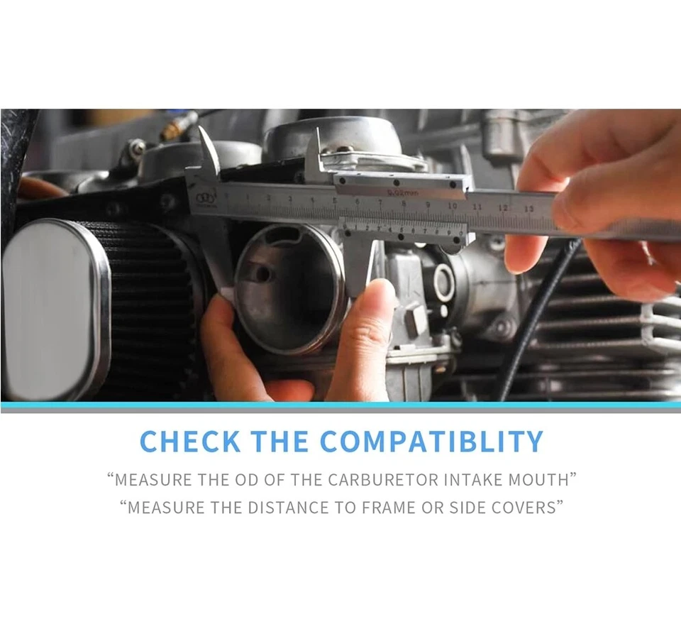 (1Pcs) Motorcycle Air Filter Cleaner Pod High Performance Washable Reusable 55mm - Image 3 of 4