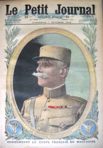 WW1 GENERAL CORDONNIER MACEDOINE PRINCE EITEL LE PETIT JOURNAL 1916 - Afbeelding 1 van 2