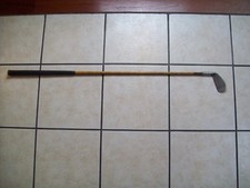 VINTAGE SPALDING ROBT JONES JR TOURNAMENT MODEL GOLF CLUB 2 IRON FAUX BAMBOO