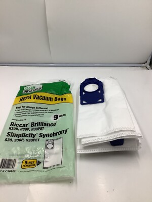 Pack Of 9 Clean Obsessed H-10 HEPA Bags For Riccar Brilliance R30D, R30P, R30PET