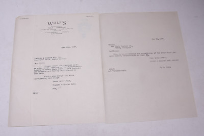 1927 Lamson Goodnow Wolfs Tools Hardware Flint MI Cancel Letter Ephemera P326J
