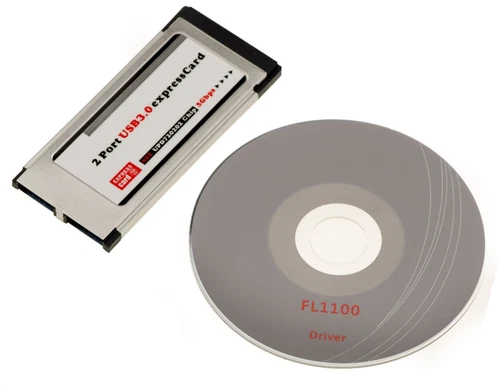 EXPRESSCARD 34 USB 3.0 2 Ports USB3 5G  FRESCO LOGIC FL1100