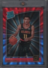2018-19 Panini Donruss - Rated Rookies #198 Trae Young (RC) Red Blue 1/15 Hawks