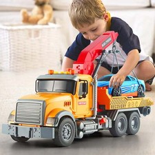 Kids Toys for 3 4 5 6 7 Years Old Boys, 15" Large Tow Truck Toy,Friction Powered