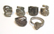 UTENSIL WRAP RING LOT OF 6 SILVER PLATE 2