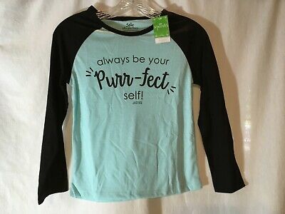 Justice Girl's Size 8 TIS THE SEASON TO BE SLEEPY Pajama Top New with Tags