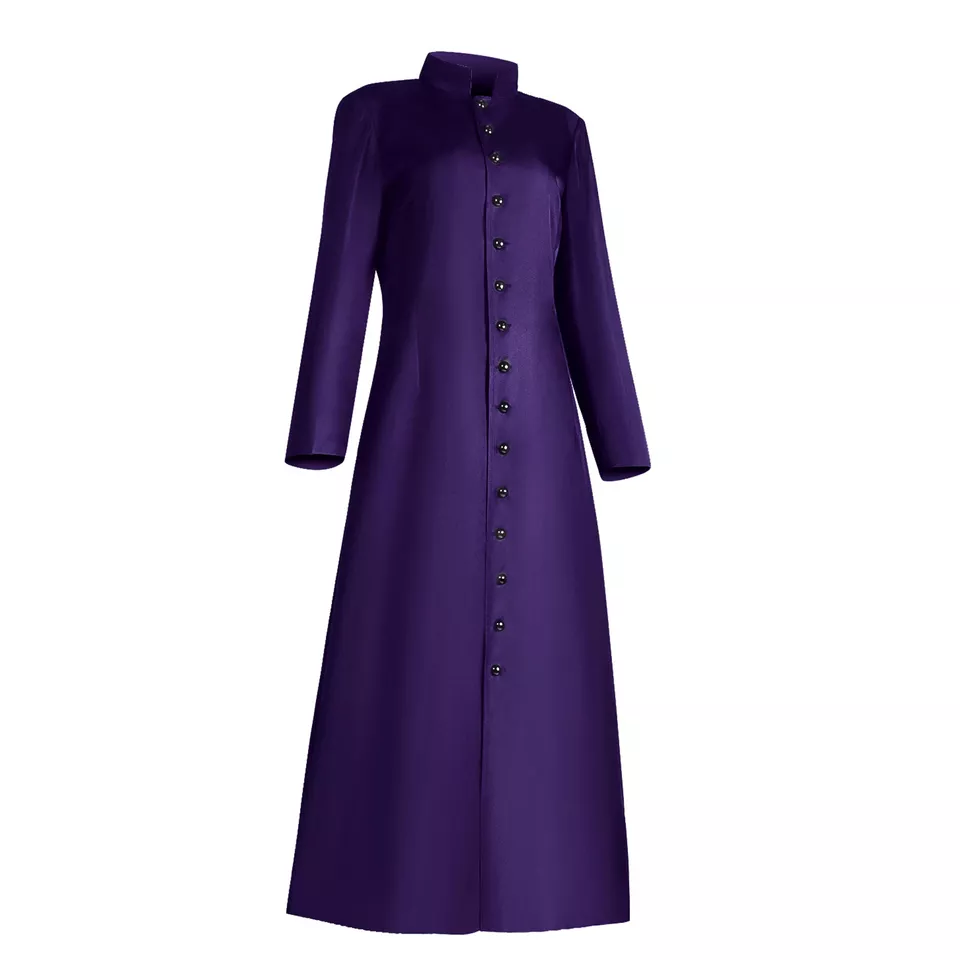 Mujeres Clero Batas Ministro Cosplay Iglesia Pastor Sotana Bata Sacerdote Vestimenta Foto 2 de 4