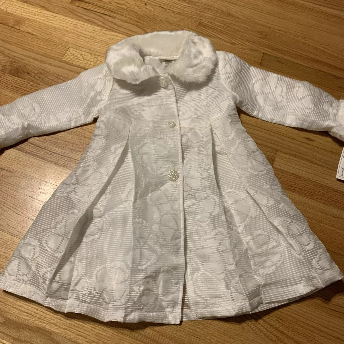 Girls Blueberi Boulevard White Dressy Coat Sz 3T A1 eBay