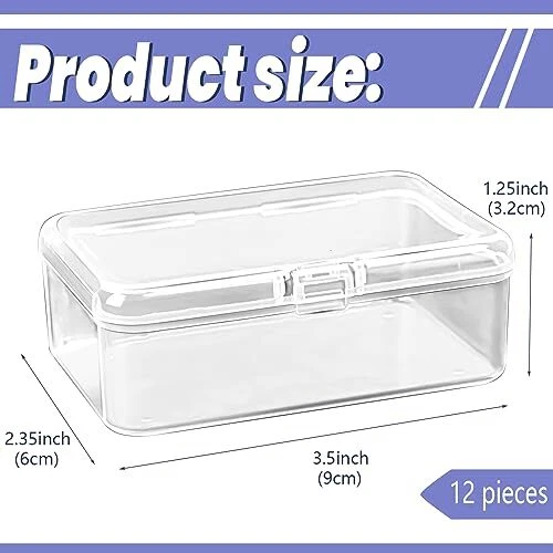 Wholesale SUPERFINDINGS 3 Pack Clear Plastic Beads Storage Containers Boxes  with Lids 19.8x12.3x1.7cm Small Rectangle Plastic Organizer Storage Cases  for Beads Cards Cotton Swab Ornaments Craft 