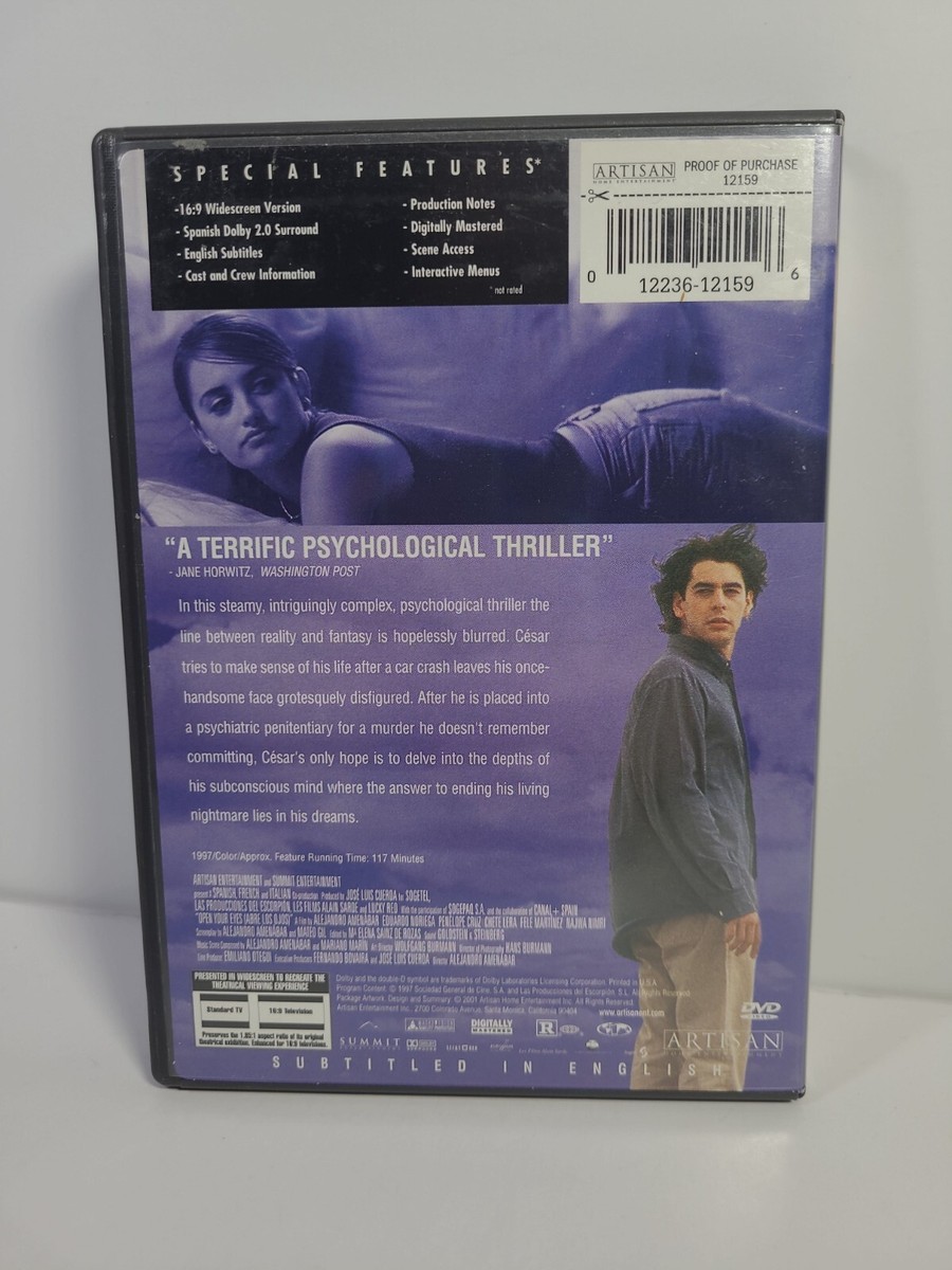 Open Your Eyes (DVD, 1997,Spanish Language with English Subtitles