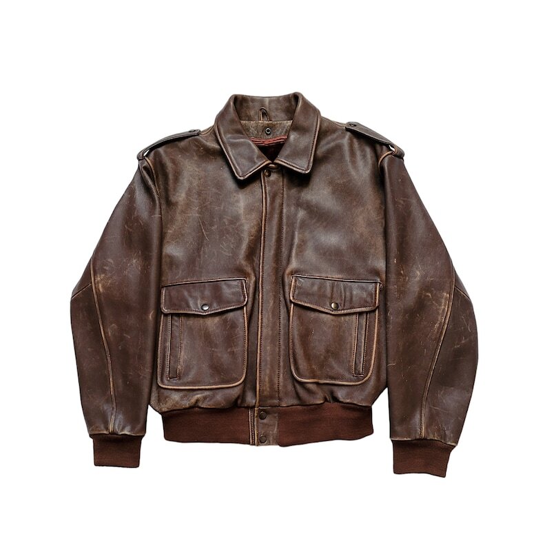 Men Rare Vintage 90s A2 Type Flight Bomber Aviator Men Rare Vintage 90s A2 Type Flight Bomber Aviator