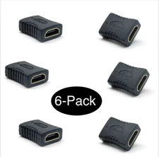 6x HDMI Female To Female Extender Adapter Coupler Connector Fit HDTV 1080P 4K