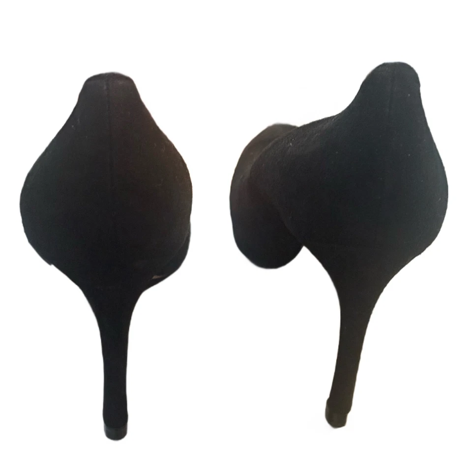 Stuart Weitzman Black Suede Almond Toe Pumps Heels Size 5.5 Beatrix NEW - Image 4 of 4