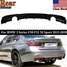 Fit For 2012-2018 BMW F30 3 Series M Sport Sedan Rear Lower Bumper Diffuser Lip