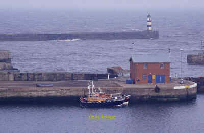 Photo 6x4 Seaham Harbour A pilot vessel is tied up in the South Dock to w c2005