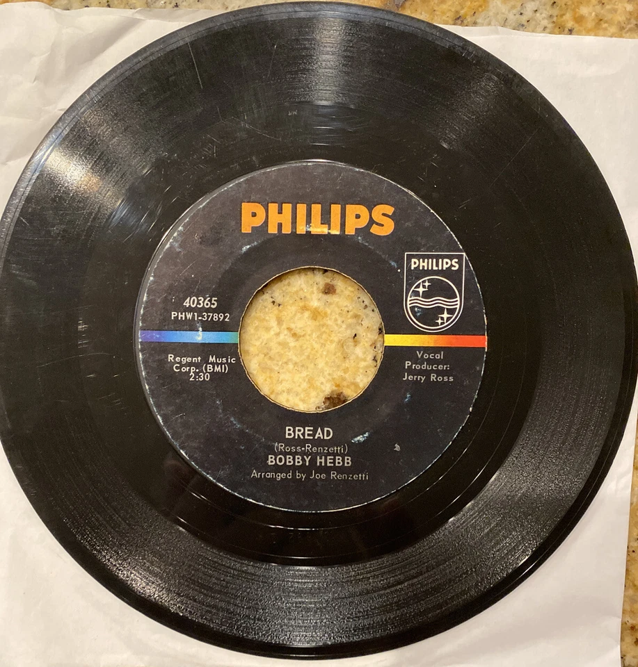 Northern Soul BOBBY HEBB 1966 45 rpm PHILIPS 40365 SUNNY - BREAD  - Image 2 of 2