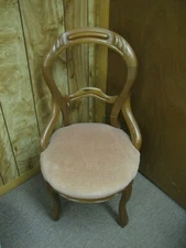 Victorian Rococo Revival Ballon back Chair - Walnut  Pickup Only