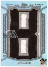 Jose Abreu 2021 Topps Sterling Game-Used Jersey Letter Patch Card #JLP-JAB 1/1