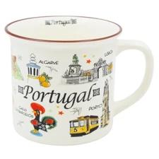 Portuguese Icons and Landmarks Ceramic Mug, 12 oz.