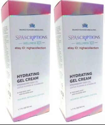 ( Lot 2 ) Spascriptions Wellness 101 Hydrating Gel Cream 1.7 oz  NEW SEALED