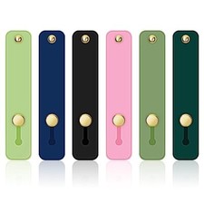6 Pieces Phone Strap Grip, Telescopic Phone Finger Strap Stand, Chic Colors