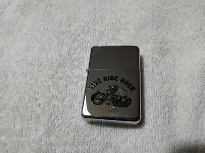 Motorcycle Live Ride Rock Chrome Flip Top Cigar Lighter Refillable New