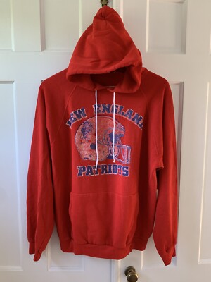 Vintage New England Patriots Sweatshirt Hoodie Size Medium 80s
