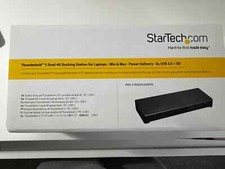 StarTech TB3DK2DPPD Thunderbolt 3 Dock DisplayPort Docking Station - Black/Gray