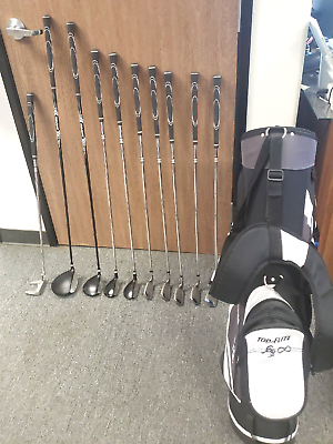 Men's RH Top Flite 10-Piece Club Set w/Black and White bag Men's RH Top Flite 10-Piece Club Set w/Black and White bag