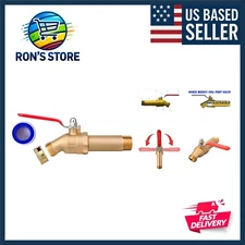 Durable 3/4" MNPT Brass Flush Valve for Efficient Water Heater Maintenance