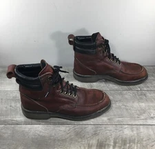 Soft Moc Toe Hunting Sport Brown Leather Mens Boots Size 9 USA Made Work America