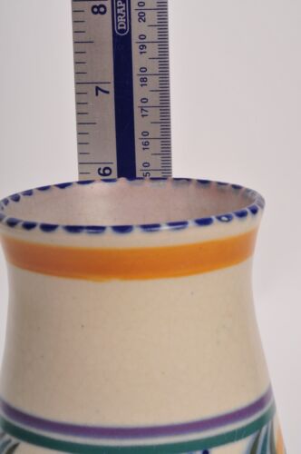 Carter Stabler Adams Poole c1930 Art Deco EE Pattern Vase 15cm Tall - Picture 11 of 13