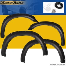 Fit For 10-17 Ram 2500 3500 Smooth Paintable Pocket Rivet Style Fender Flares