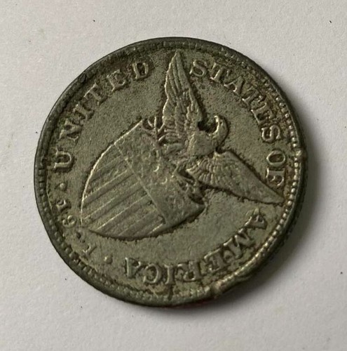 1921 20 Centavos US Philippine Old Counter Not-Silver Coin - Picture 7 of 7