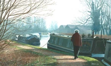 A. Stephens - 1992 Gouache, Afternoon Sun, Thrupp