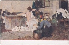 ILLUSTRATORE - ARTIST SIGNED - GIACOMO FAVRETTO - DOPO IL BAGNO -89875-