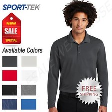 Sport-Tek Mens Long Sleeves Dry Fit Performance Golf Polo T-Shirt ST640LS
