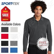 Sport-Tek Mens Long Sleeves Dry Fit  Performance Golf Polo T-Shirt ST640LS