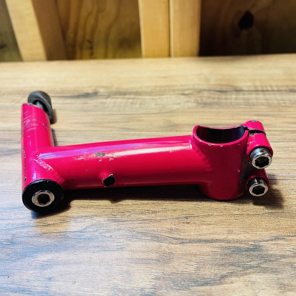 Retro Neon Pink Chromoly 1-inch Quill MTB Stem 100 20 Degree 25.4
