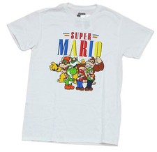 Super Mario Brothers Adult New T-Shirt - Group Under Colorful Logo