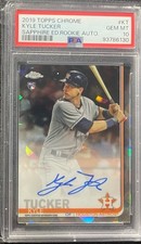 2019 Topps Chrome Sapphire Kyle Tucker Rookie Autograph Auto #CSAKT PSA 10