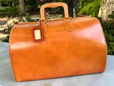 Magnifique sac médecin vintage années 50 en cuir marron