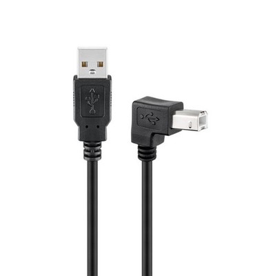 USB Kabel 2.0 Hi-Speed Kabel Druckerkabel 1 m USB A auf USB B Stecker 90°