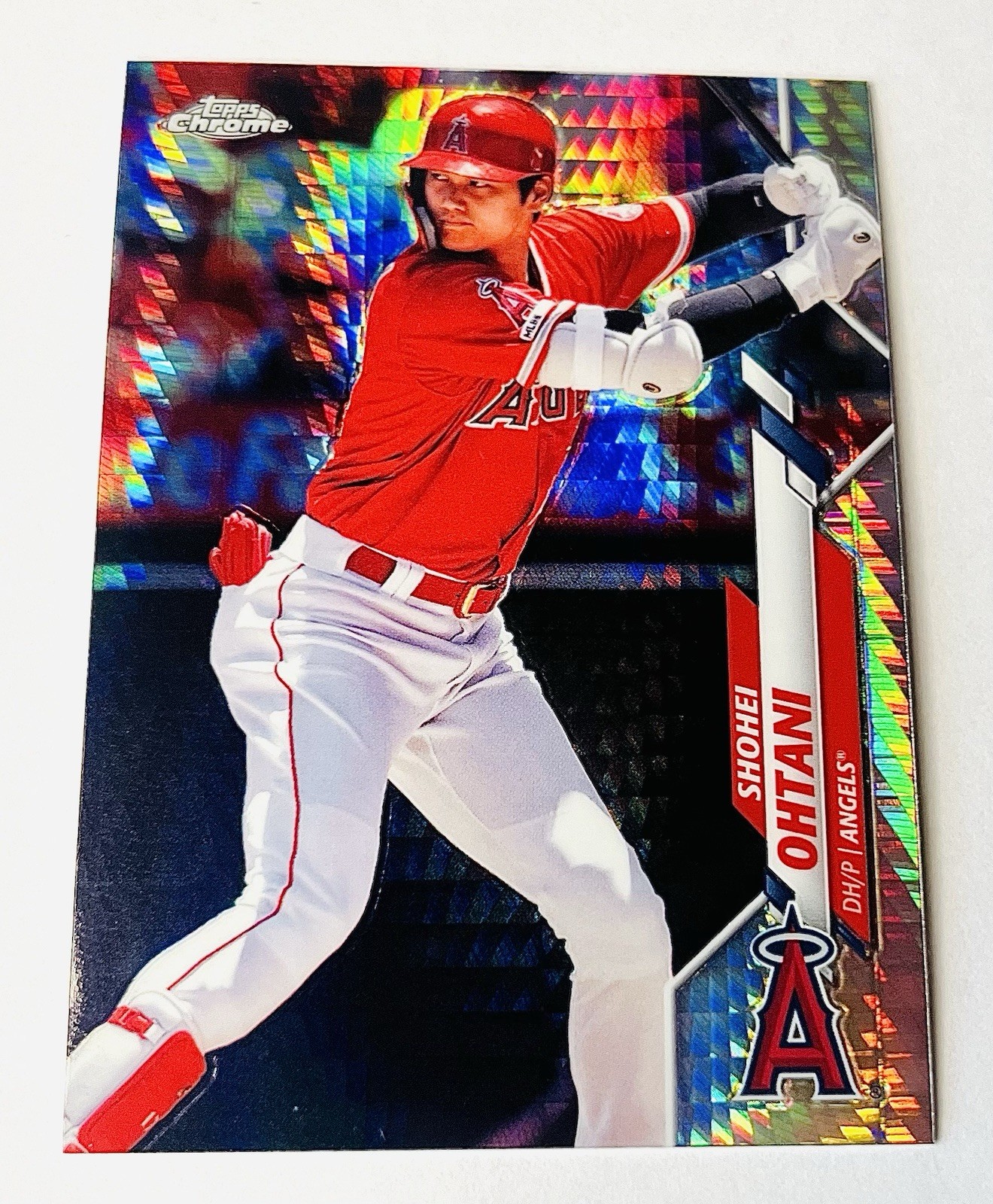 Shohei Ohtani 2020 Topps Chrome Hyper Prism Refractor #21 Angels
