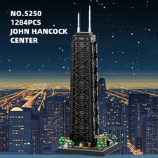 Architecture Chicago John Hancock Center Willis Tower Building Blocks 1284PCS