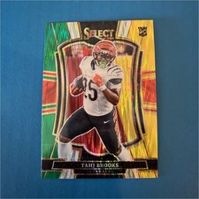 2025 Panini Select Green&Yellow Prizm Premier RC #158 Tahj Brooks Bengals NFL