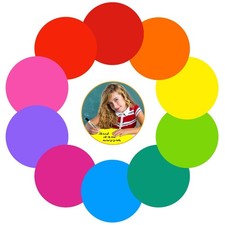 Colorful Dry Erase Dots Circles Whiteboard Marker Removable Stickers Spots Wa...