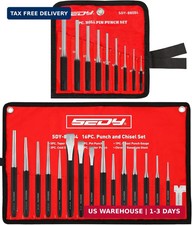 25-piece Punch And Chisel Set With Roll Pin Punches Includes Taper Pin Center 25-piece Punch And Chisel Set With Roll Pin Punches Includes Taper Pin Center